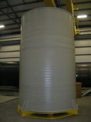 Polypropylene Tank on Carbon Steel Inspection Ring